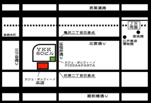 YKK カフェ　地図
